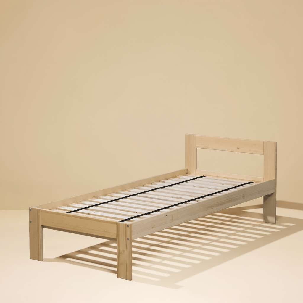 Fenyőágy – természetes fa ágykeret, ágyneműtartóval is rendelhető